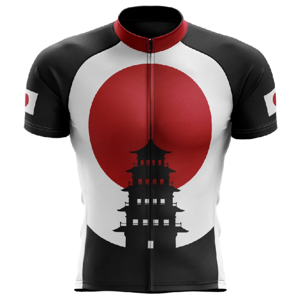 Maillot de Cyclisme Temple Japonais