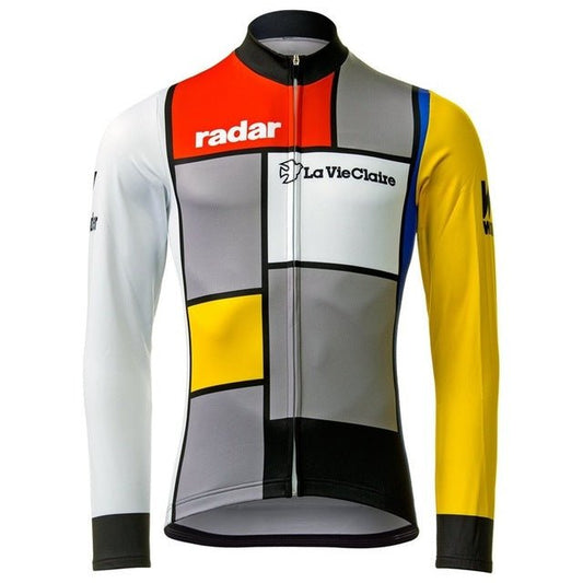 Maillot de cyclisme rétro à manches longues La Vie Claire