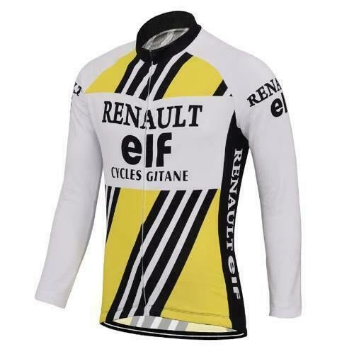 Maillot de cyclisme rétro Renault-Elf à manches longues