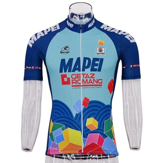 Maillot de cyclisme rétro Mapei Getaz Romang