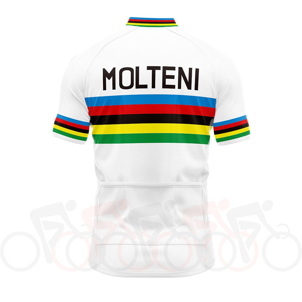 Maillot de cyclisme rétro Molteni Champion du Monde - Merckx