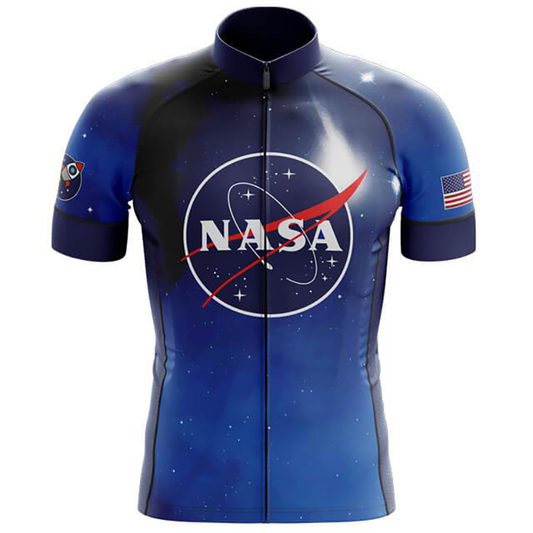 Maillot de cyclisme bleu NASA