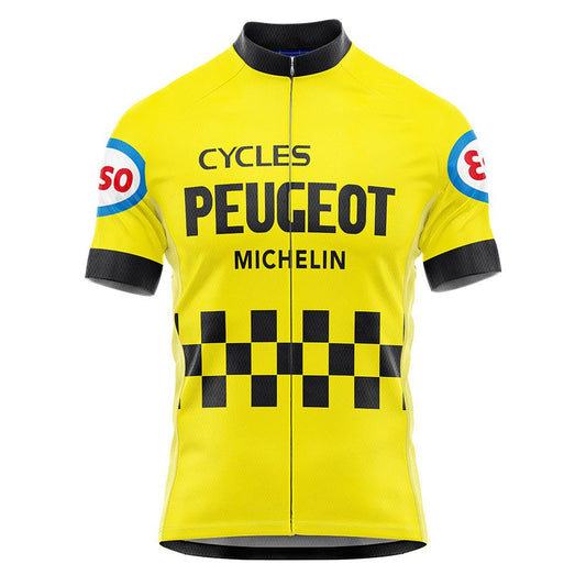 Maillot de Cyclisme Rétro Jaune Peugeot 1976-1981