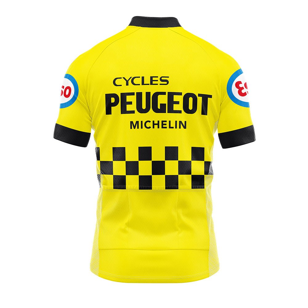 Maillot de Cyclisme Rétro Jaune Peugeot 1976-1981