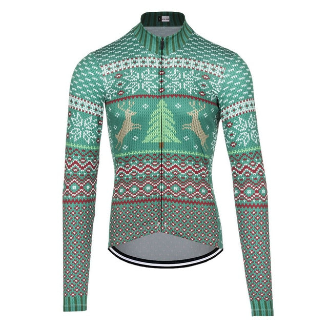 Maillot de Cyclisme Thématique Pull de Noël (Option Été)