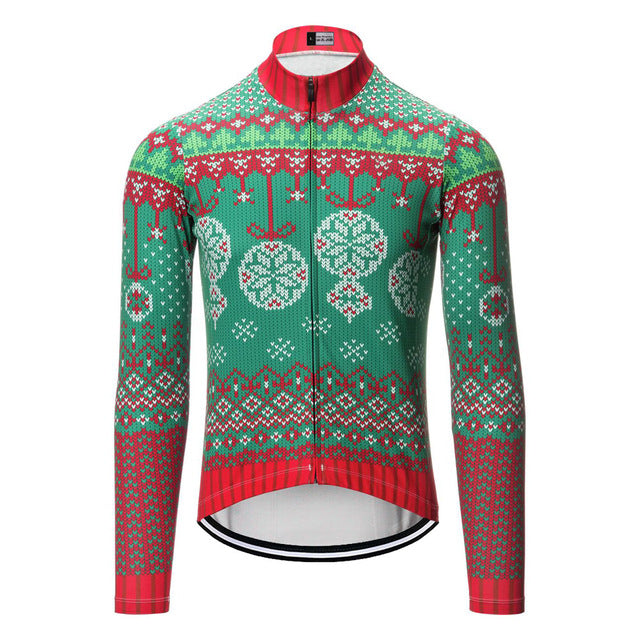 Maillot de Cyclisme Thème Pull de Noël (avec Doublure en Polaire)
