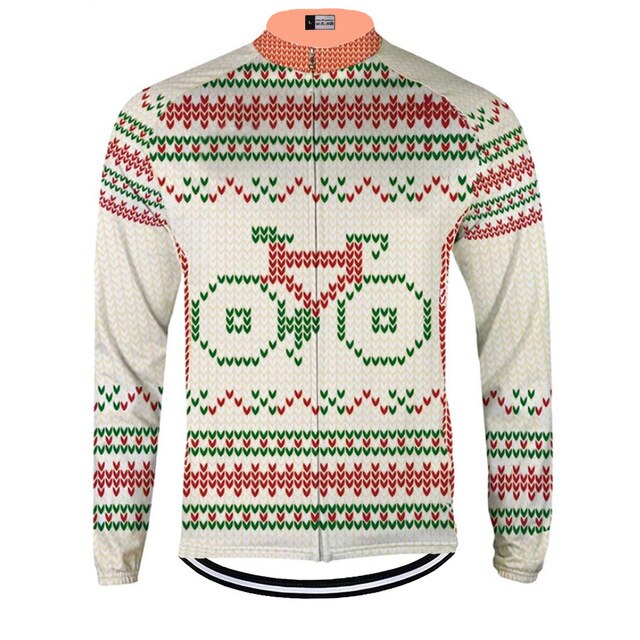 Maillot de Cyclisme Thématique Pull de Noël (Option Été)
