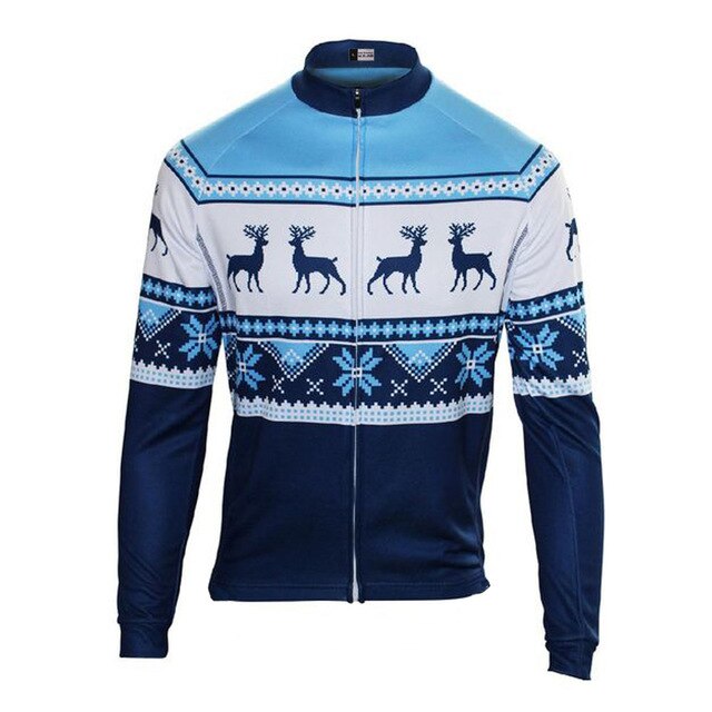 Maillot de Cyclisme Thème Pull de Noël (avec Doublure en Polaire)