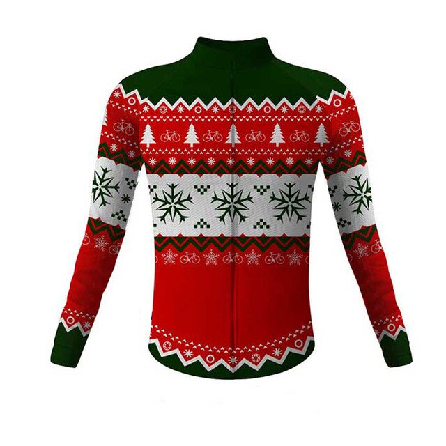 Maillot de Cyclisme Thématique Pull de Noël (Option Été)