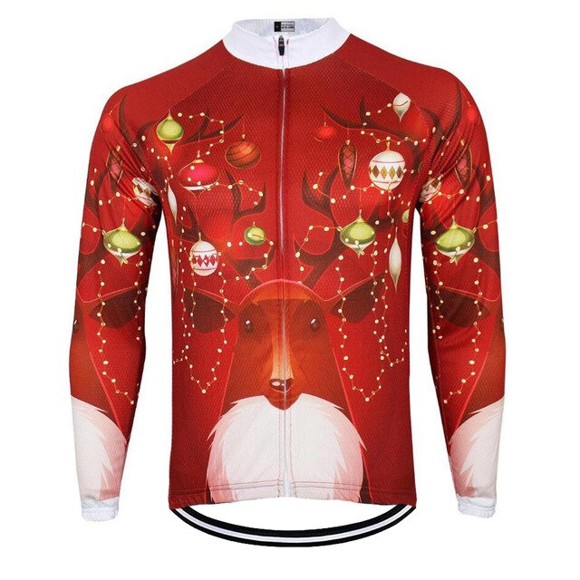 Maillot de Cyclisme Thème Pull de Noël (avec Doublure en Polaire)
