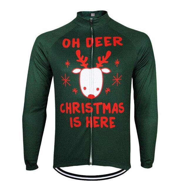 Maillot de Cyclisme Thématique Pull de Noël (Option Été)