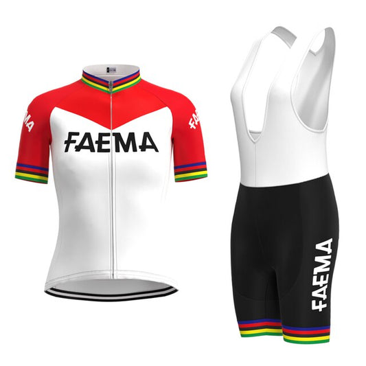 Ensemble Maillot de Cyclisme Rétro Faema pour Femme 1969