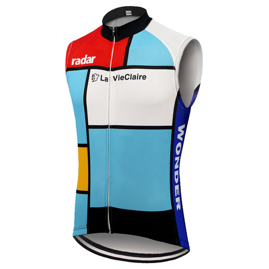 Gilet de Cyclisme Rétro Bleu La Vie Claire