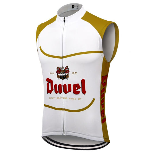 Gilet de Cyclisme Rétro Blanc Duvel Beer