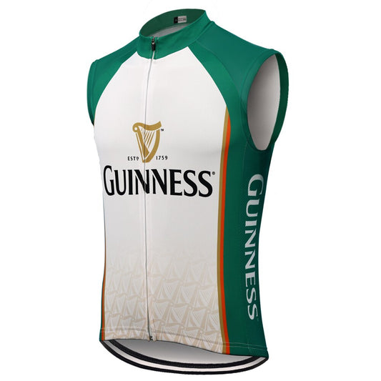 Gilet de Cyclisme Vert et Blanc Guinness