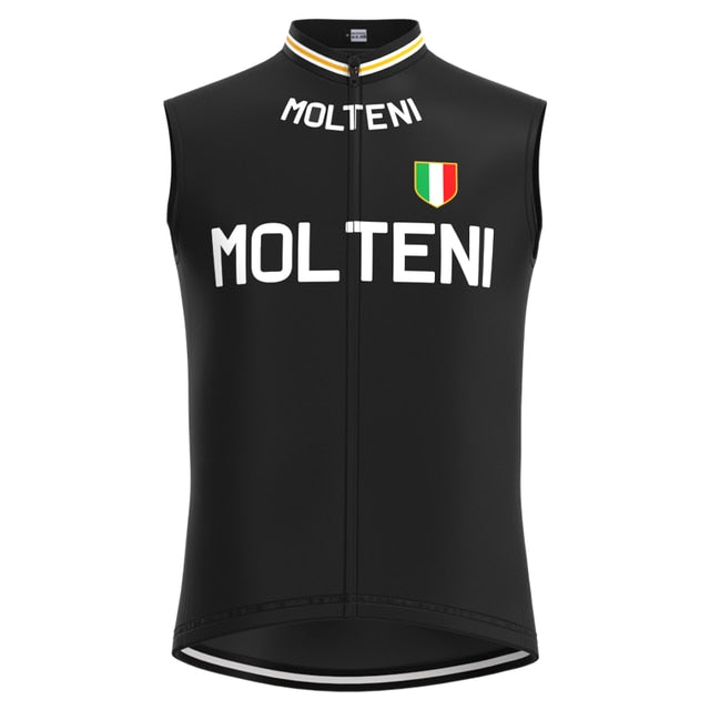 Ensemble de Maillot de Cyclisme Rétro Noir Molteni