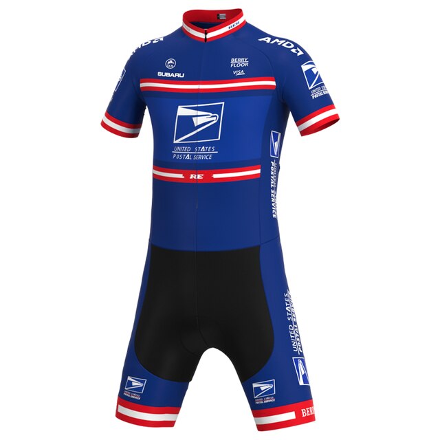 Ensemble Maillot de Cyclisme Professionnel à Manches Courtes de l'Équipe du Service Postal des États-Unis