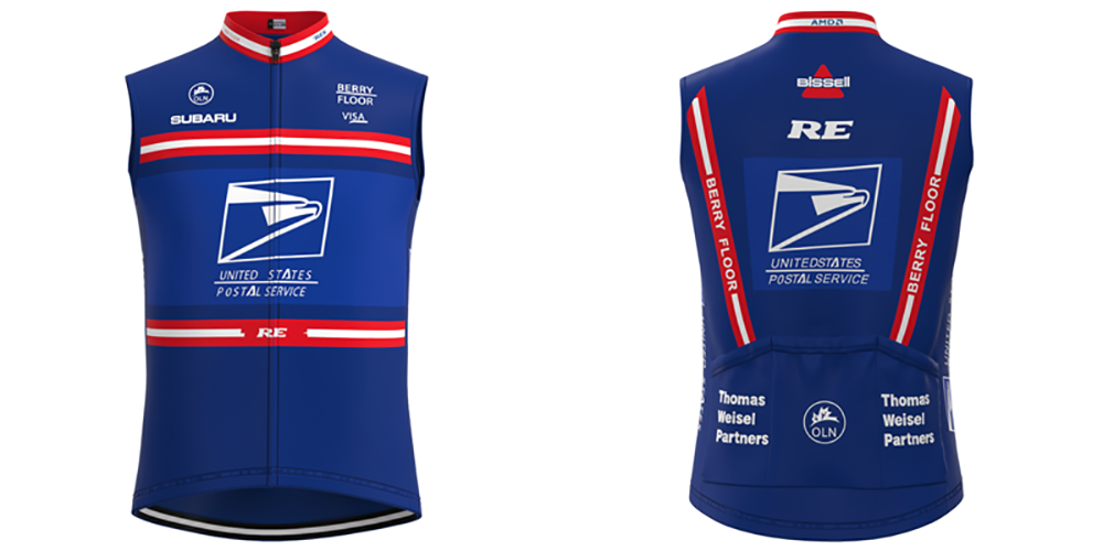 Ensemble Maillot de Cyclisme Professionnel à Manches Courtes de l'Équipe du Service Postal des États-Unis