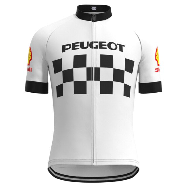 Ensemble de Maillot de Cyclisme Rétro Peugeot Classique des Années 1960