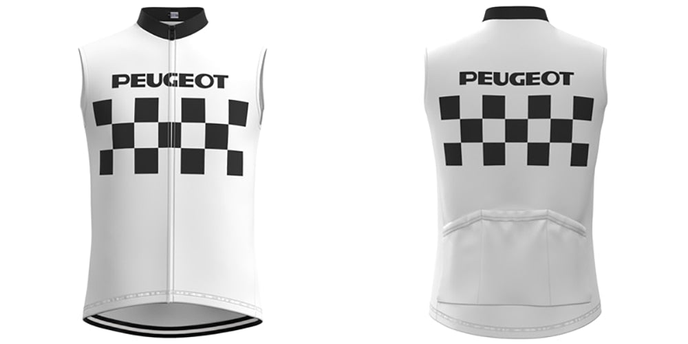 Ensemble de Maillot de Cyclisme Rétro Peugeot Classique des Années 1960