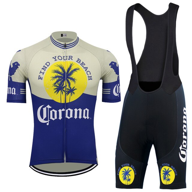 Ensemble de Maillot de Cyclisme Rétro Corona Beer