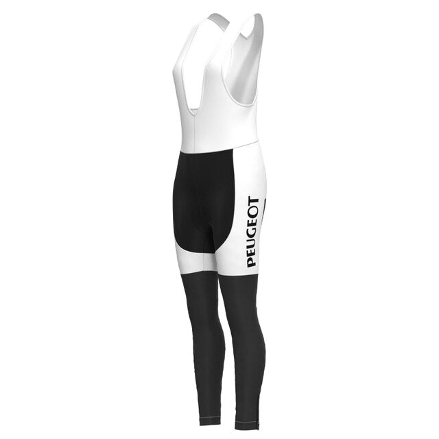 Maillot de cyclisme rétro Peugeot-Shell des années 1960 pour femmes - Ensemble long