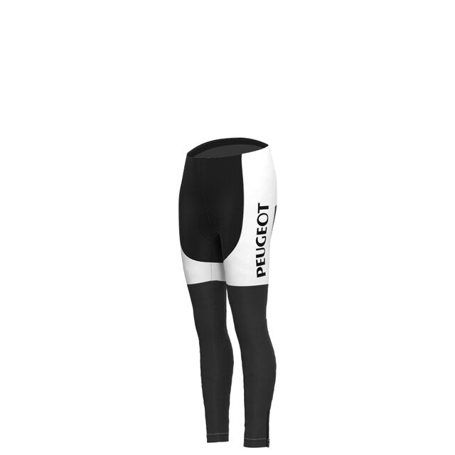 Maillot de cyclisme rétro Peugeot-Shell des années 1960 pour femmes - Ensemble long