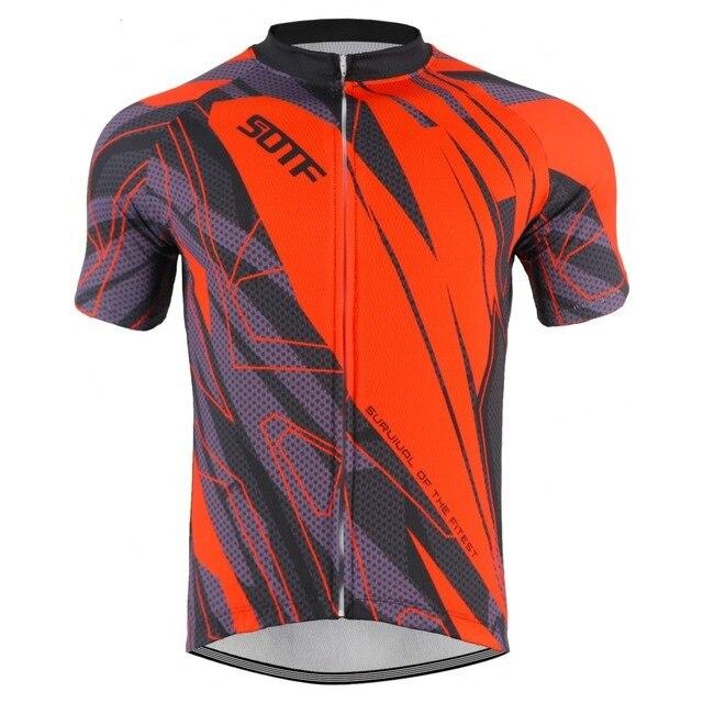 Maillot de cyclisme à motif rouge