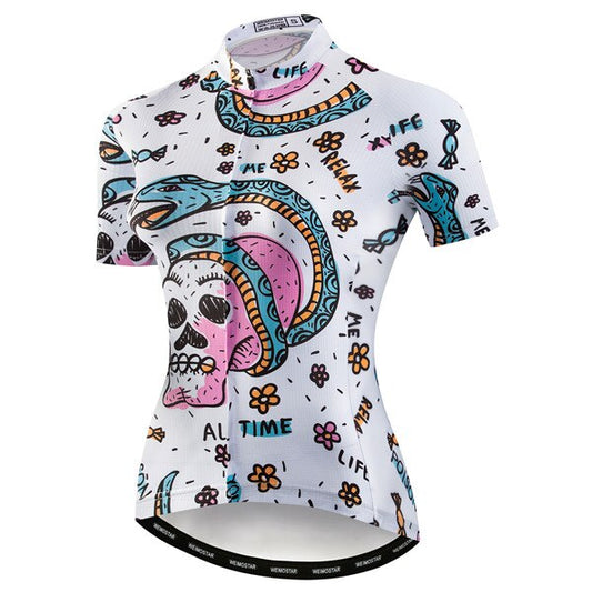 Maillot de Cyclisme Femme Serpent & Crâne