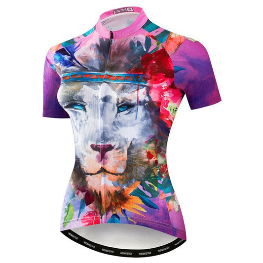 Maillot de Cyclisme Femme Lion Éclatant