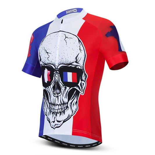 Maillot de Cyclisme France Crâne