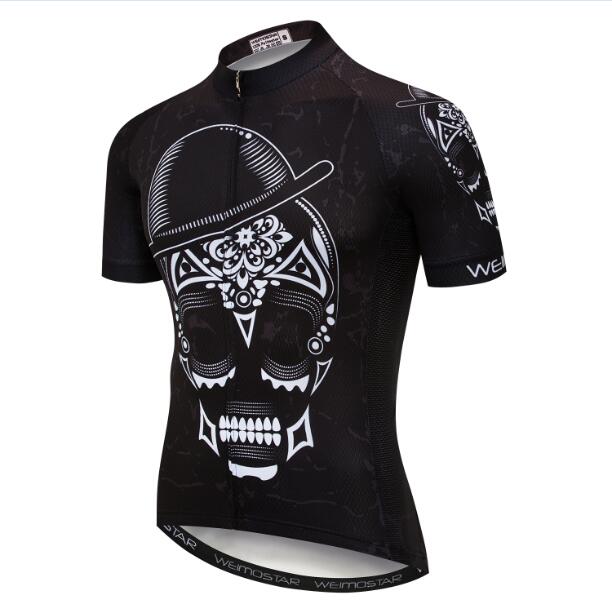 Maillot de cyclisme tête de mort et chapeau