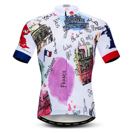 Maillot de Cyclisme Carte Postale Française