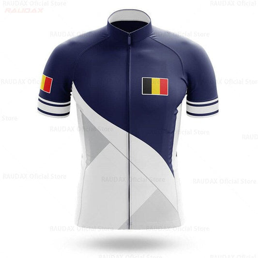 Maillot de l'équipe cycliste professionnelle Belgium Blue White