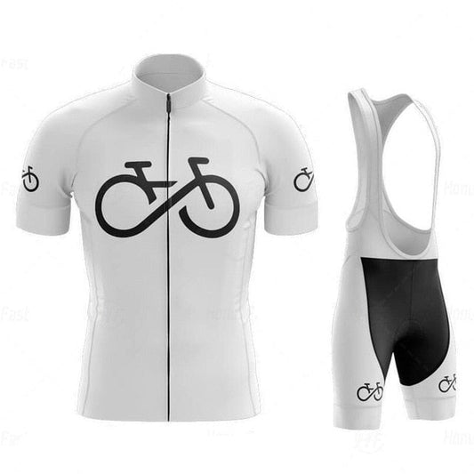 Ensemble de Maillot de Cyclisme Blanc avec Logo de Vélo