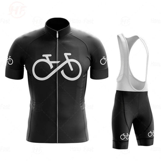 Ensemble de Maillot de Cyclisme Noir avec Logo de Vélo