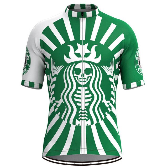 Maillot de Cyclisme Squelette Starbucks