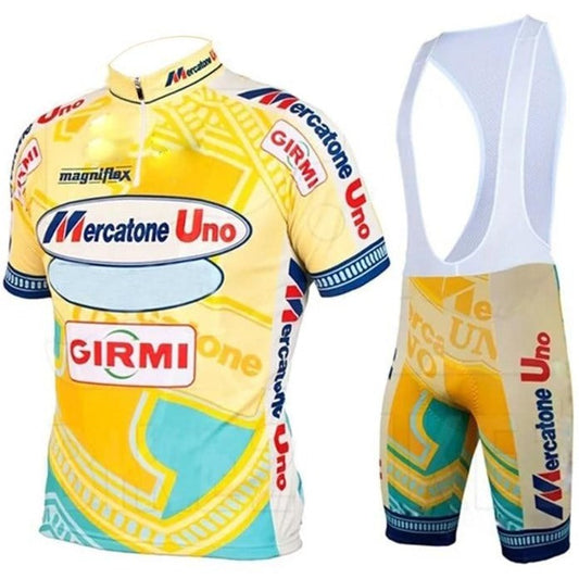 Ensemble de Maillot de Cyclisme Rétro Mercatone Uno