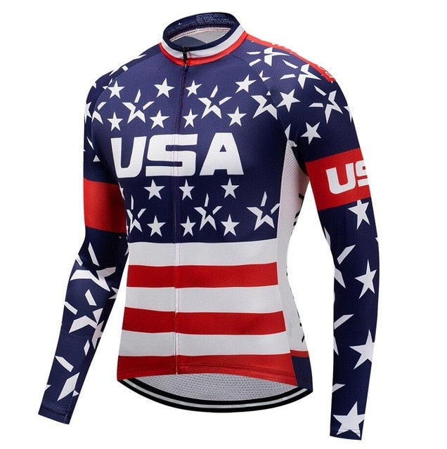 Maillot de cyclisme drapeau étoilé des États-Unis