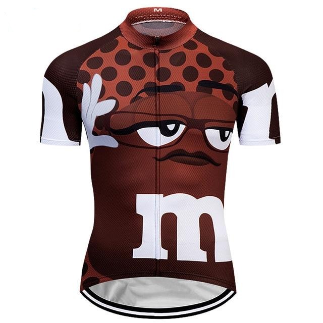 Maillot de Cyclisme Marron M&Ms
