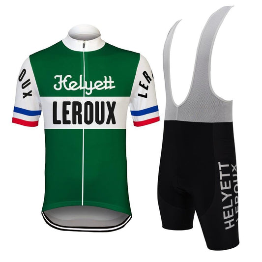 Ensemble de Maillot de Cyclisme Rétro Helyett Leroux