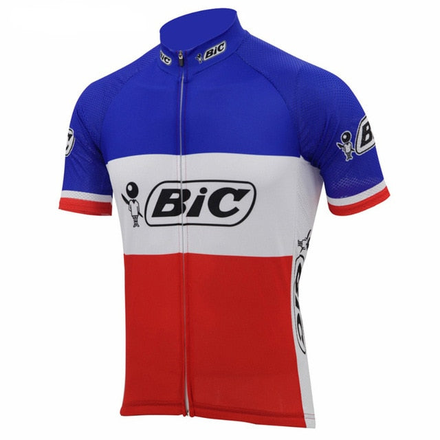 Maillot de cyclisme rétro à manches courtes BIC France