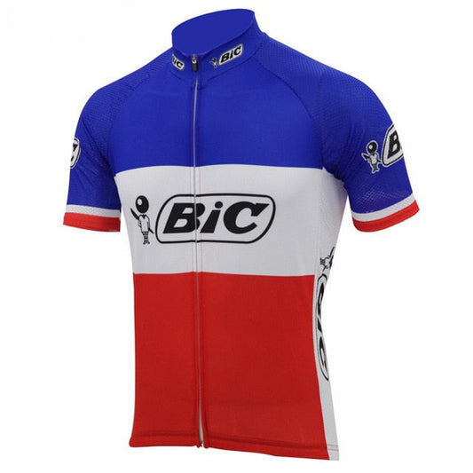 Maillot de cyclisme rétro à manches courtes BIC France