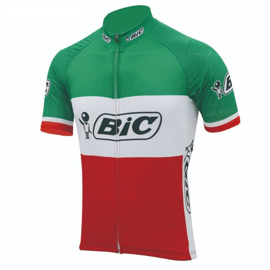 Maillot de cyclisme rétro à manches courtes BIC Italie