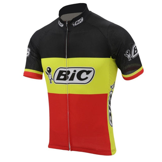Maillot de cyclisme rétro à manches courtes BIC Belgique