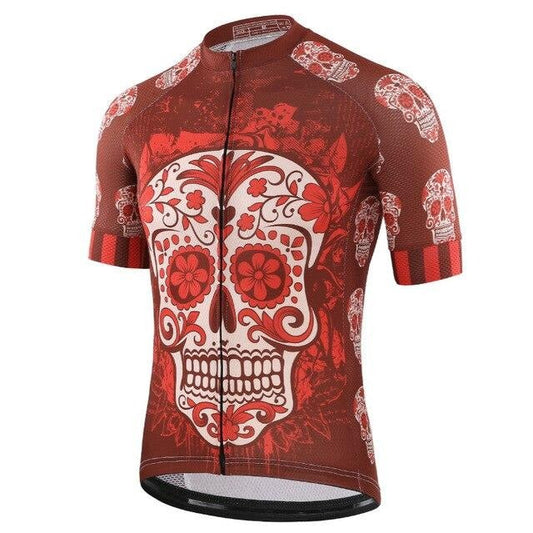 Maillot de Cyclisme Crâne Rouge