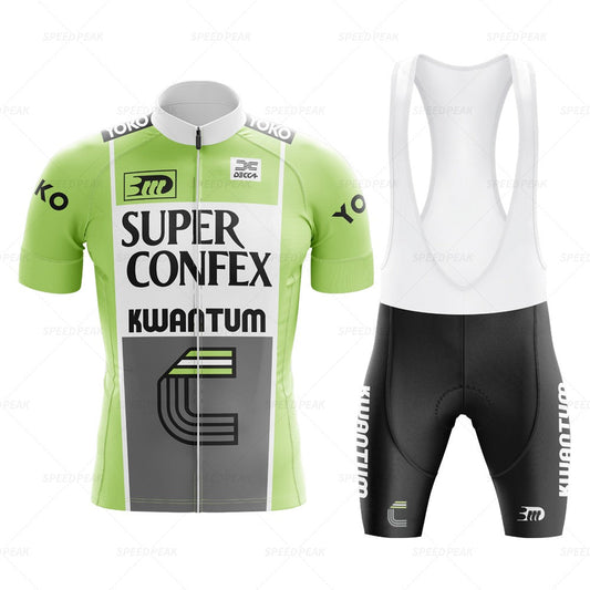 Ensemble de Maillot de Cyclisme Rétro Super Confex Kwantum