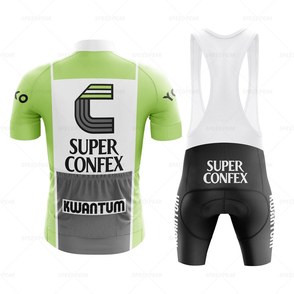 Ensemble de Maillot de Cyclisme Rétro Super Confex Kwantum