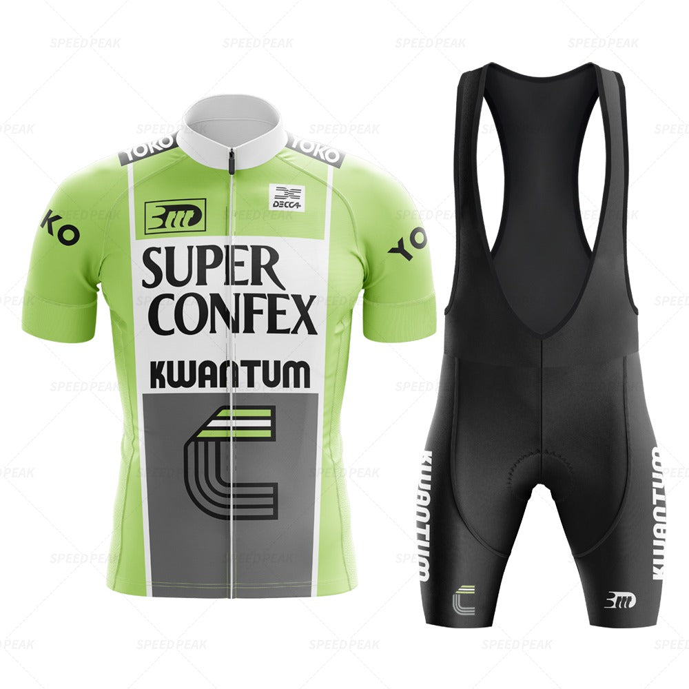 Ensemble de Maillot de Cyclisme Rétro Super Confex Kwantum