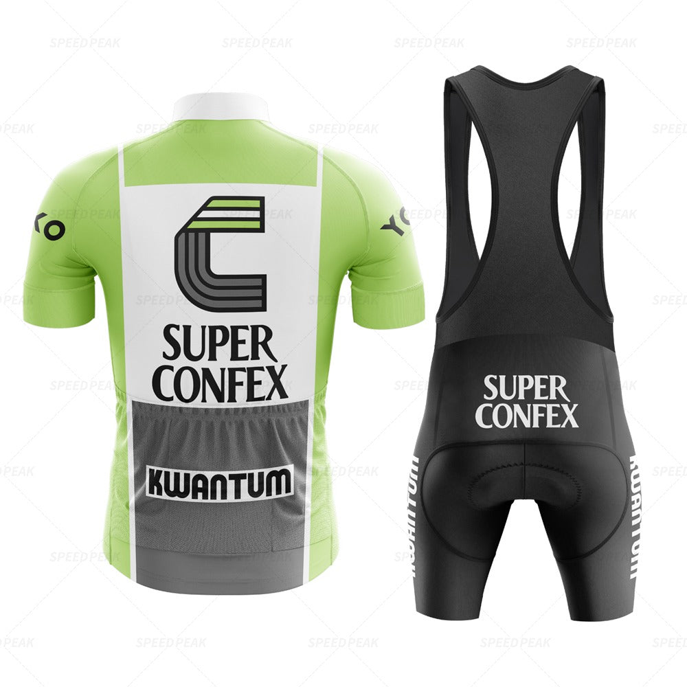 Ensemble de Maillot de Cyclisme Rétro Super Confex Kwantum